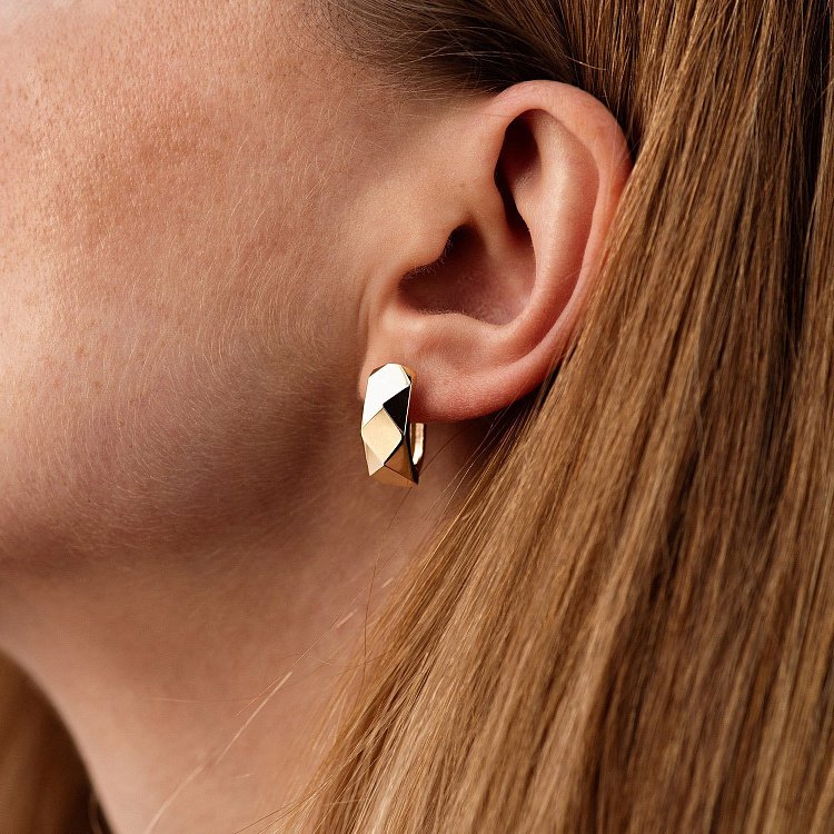 Сережки "Досконалість" у жовтому золоті с08746 від ювелірного магазину Онікс - 3