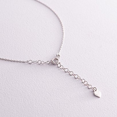 Серебряное колье с буквой В 18617б №3