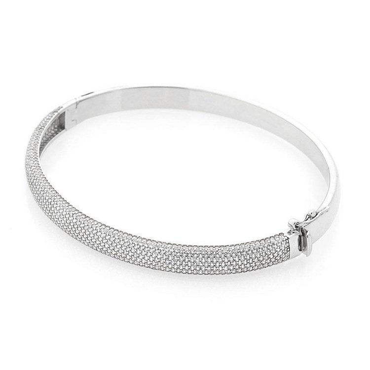 Золотой браслет с фианитами б03369 от ювелирного магазина Оникс