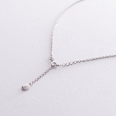 Срібне кольє "Love" з фіанітами 1101 №4