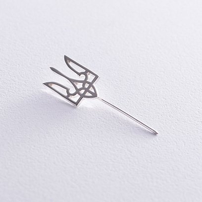 Серебряная заколка "Герб Украины - Тризуб" 20054