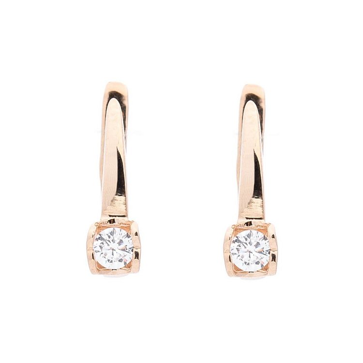 Золотые серьги "Сердечки" на английской застежке с04484 Золотые серьги "Сердечки" на английской застежке с04484 от ювелирного магазина Оникс