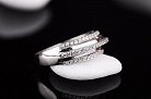 Срібний перстень з фіанітами Україна (родій) 111285 от ювелирного магазина Оникс - 1