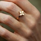 Кольцо "Клевер" в красном золоте к07535 от ювелирного магазина Оникс - 1