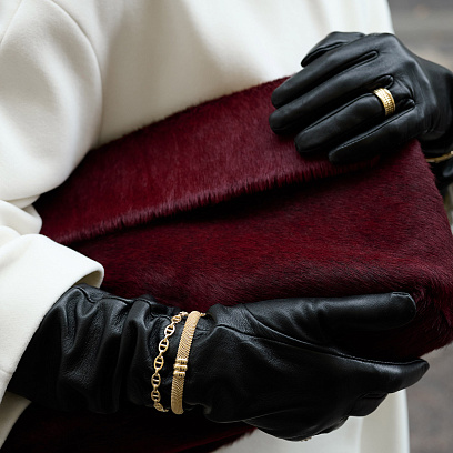 Жорсткий браслет "Marie" у жовтому золоті б05599 №9