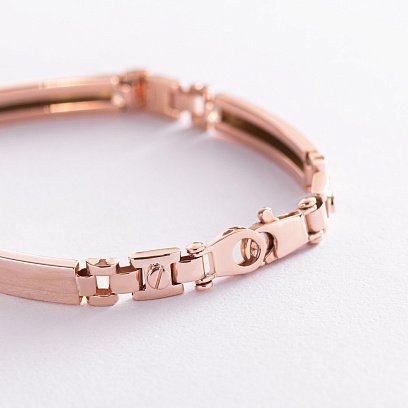 Мужской браслет в красном золоте б05012 №3