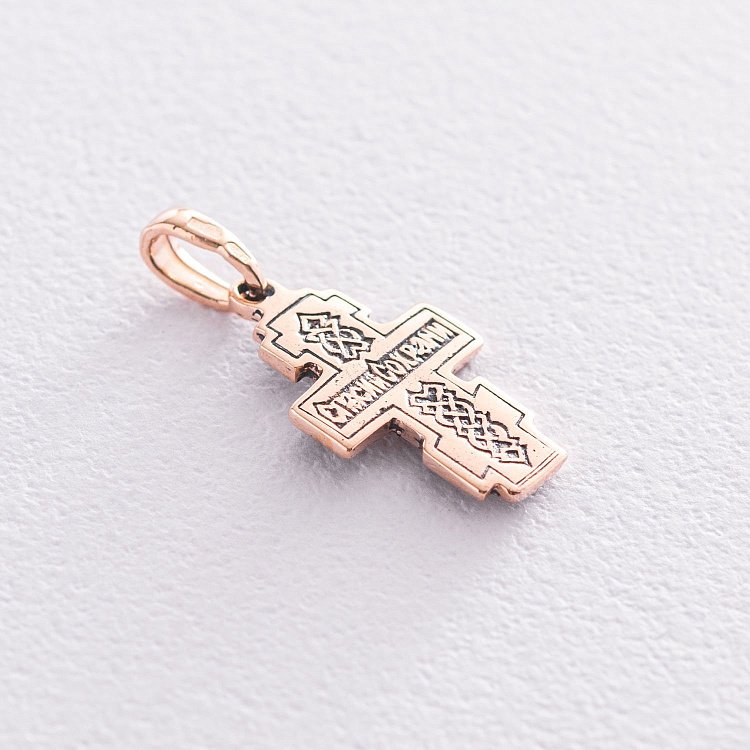 Православний хрест "Розп'яття". Спаси і збережи" (чорніння) п01848 від ювелірного магазину Онікс - 1