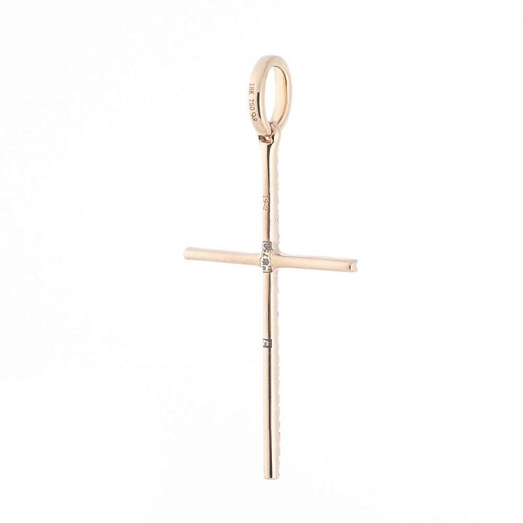 Золотий хрестик з діамантами пб0075ch від ювелірного магазину Онікс - 1