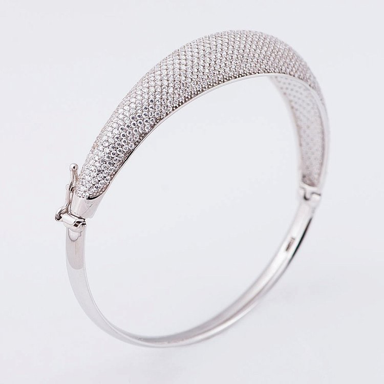 Золотий браслет з фіанітами б02507 від ювелірного магазину Онікс - 1