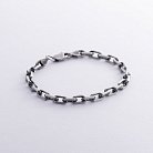 Серебряный браслет с чернением (якорное плетение) чс20251 от ювелирного магазина Оникс - 2