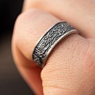 Серебряное текстурное кольцо 7016 от ювелирного магазина Оникс - 9