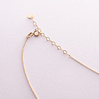 Золоте кольє - краватка "Українка" (сині та жовті фіаніти) кол02329 №5