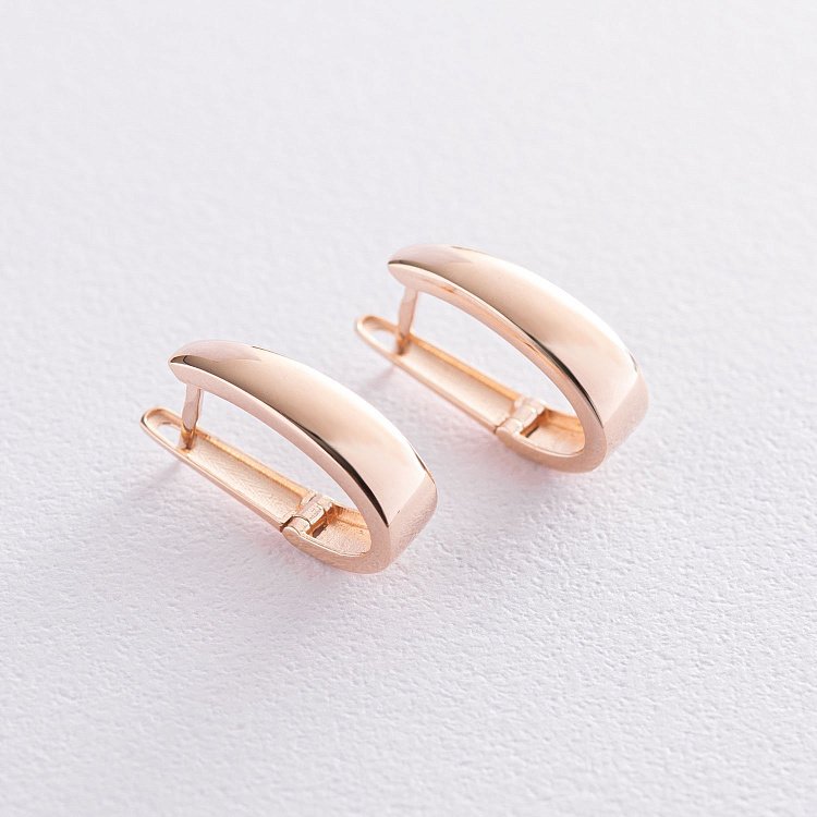 Золотые серьги "Минимализм" с07204 от ювелирного магазина Оникс - 1