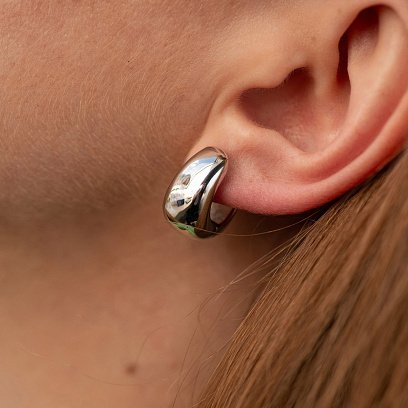 Сережки "Грація" у білому золоті с08954 №6