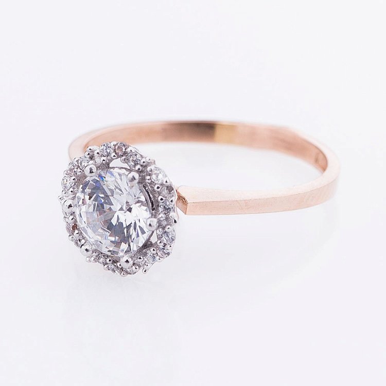 Золотое помолвочное кольцо к02767 от ювелирного магазина Оникс - 2