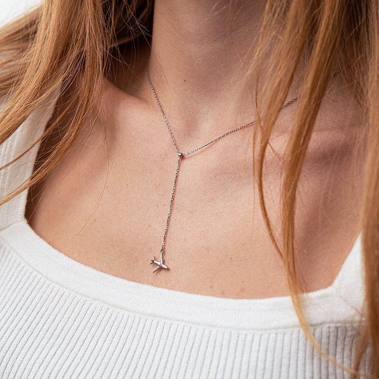 Срібне кольє "Літачок" 181187 від ювелірного магазину Онікс - 1