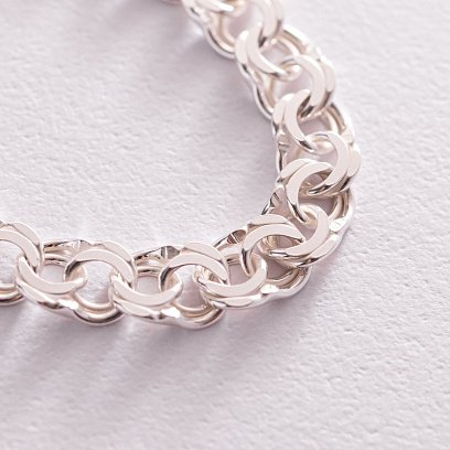 Мужской серебряный браслет (гарибальди 0.7 см) б021721 №3