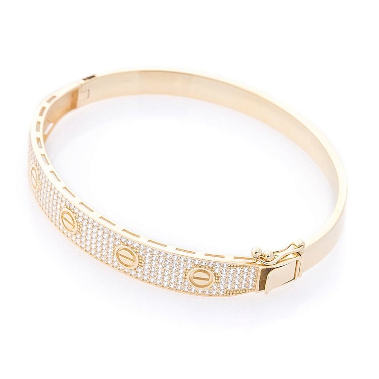 Золотой браслет (фианиты) б03135 от ювелирного магазина Оникс