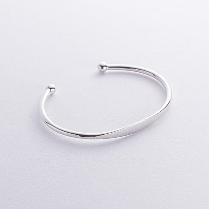 Серебряный жесткий браслет для гравировки 141689