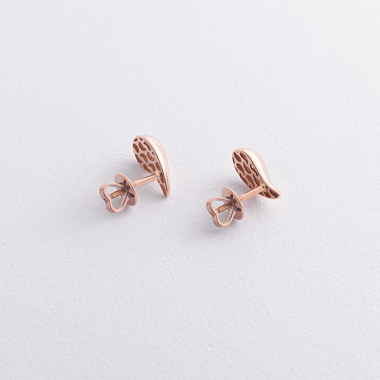 Золотые серьги - пусеты "Melanie" с09448 от ювелирного магазина Оникс - 1