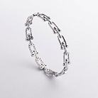 Жесткий браслет "Фантазия" в белом золоте б05835 от ювелирного магазина Оникс