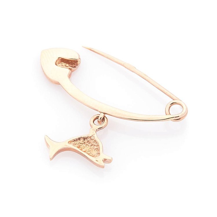 Золотая булавка "Дельфин" (эмаль) зак00093др от ювелирного магазина Оникс - 1
