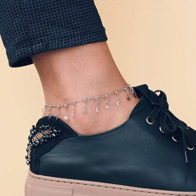 Серебряный браслет на ногу 14867 от ювелирного магазина Оникс - 4