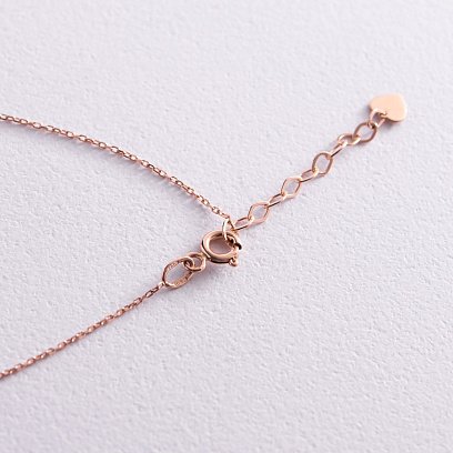 Колье "Перышки" в красном золоте (фианиты) кол02024 №4