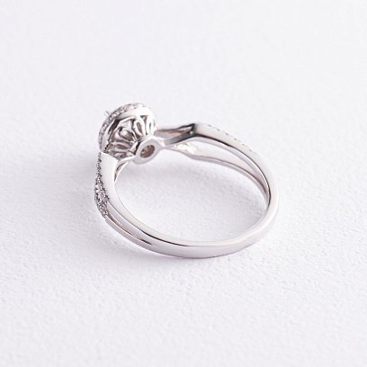 Кольцо в белом золоте с бриллиантами к322d №5