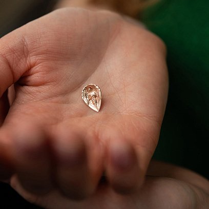 Кулон "Ангел Хранитель" в красном золоте (бриллианты) 132742421 №5