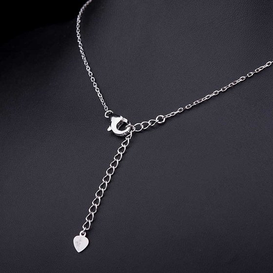 Серебряное колье "Мальчик" с фианитами 18320 №3