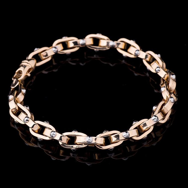 Мужской золотой браслет б01782 от ювелирного магазина Оникс