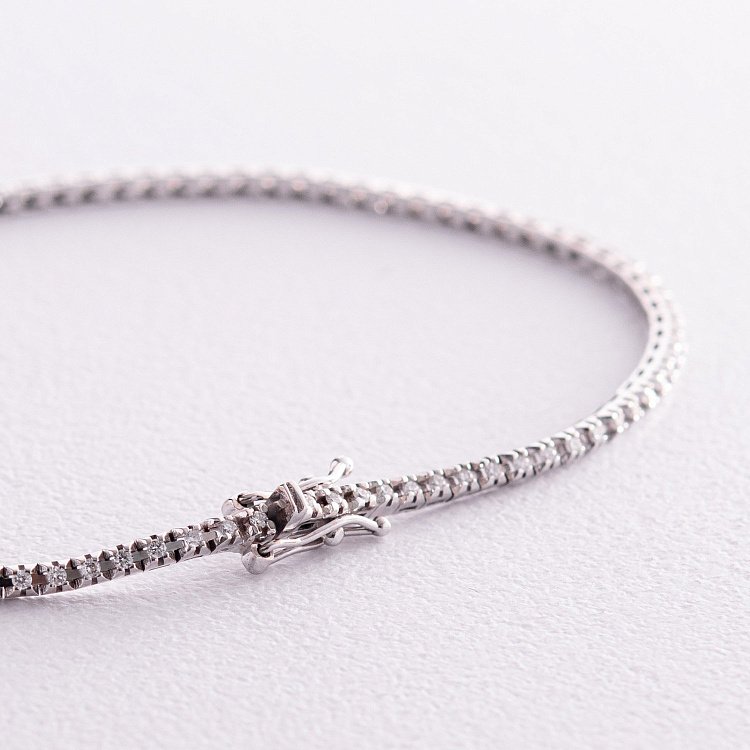 Браслет Теннис в белом золоте с белыми бриллиантами 518731521 от ювелирного магазина Оникс - 2