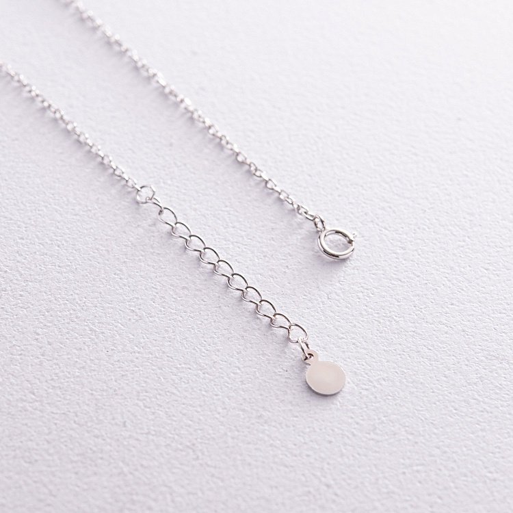 Серебряное колье "Сердечко" с фианитом 181253 от ювелирного магазина Оникс - 4