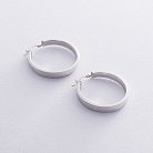 Серебряные серьги-кольца 122579 от ювелирного магазина Оникс