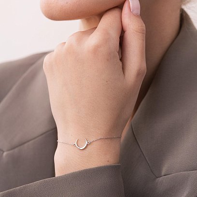 Браслет "Лунница" в белом золоте б05086 №4