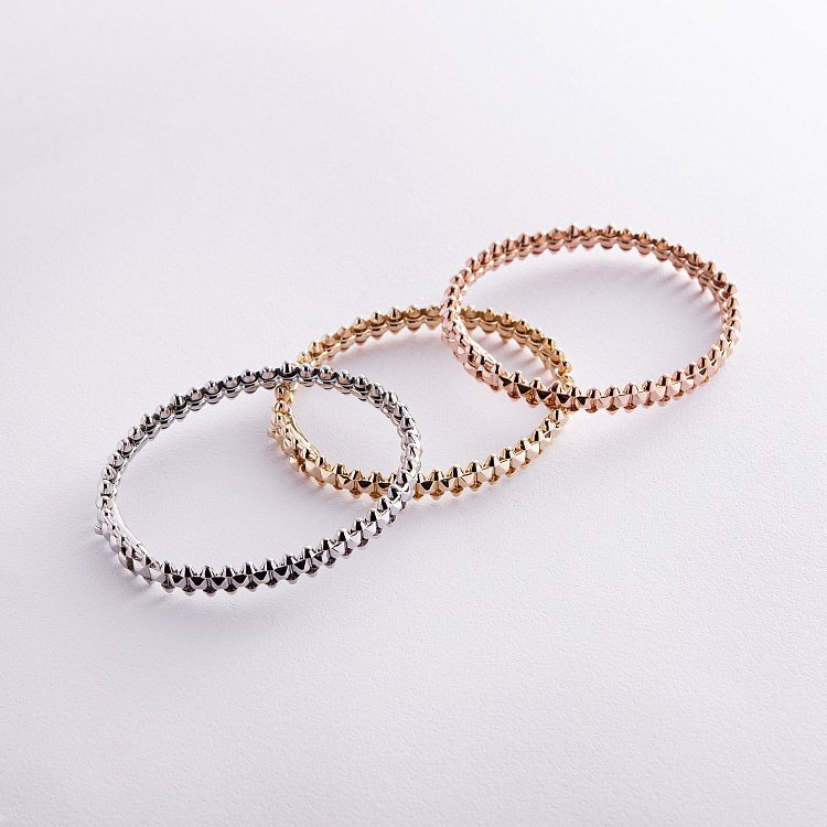 Жорсткий браслет "Тереза" в білому золоті б04425 від ювелірного магазину Онікс - 6