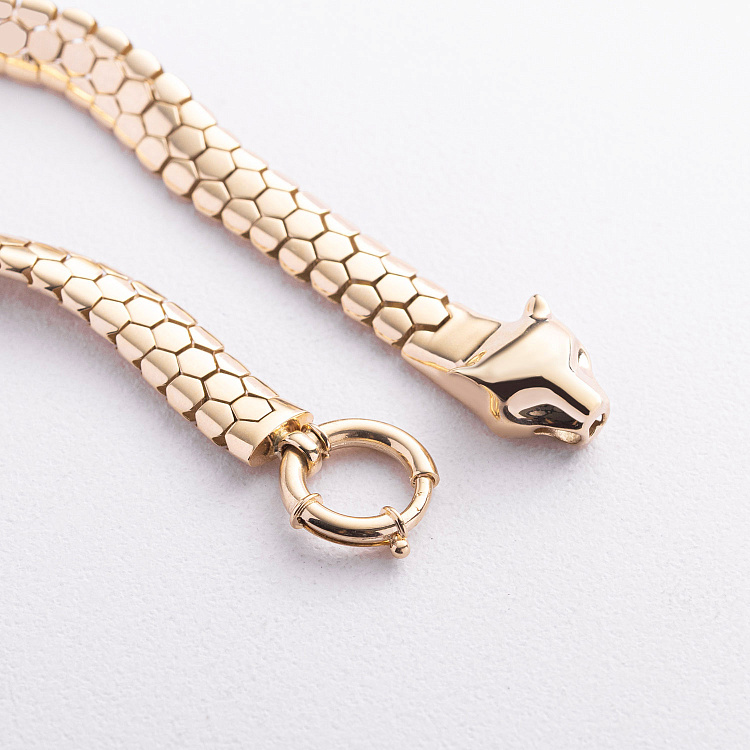 Браслет "Пантера" в желтом золоте б05818 от ювелирного магазина Оникс - 6