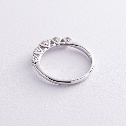 Кольцо в белом золоте с бриллиантами кб0488ca №6