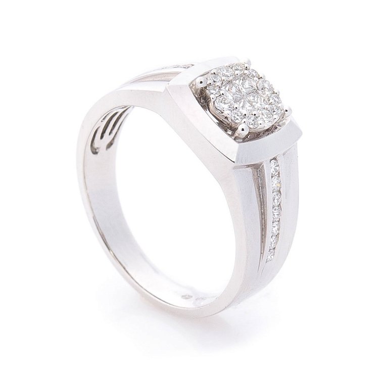 Золотая печатка с бриллиантами кб0180cha от ювелирного магазина Оникс