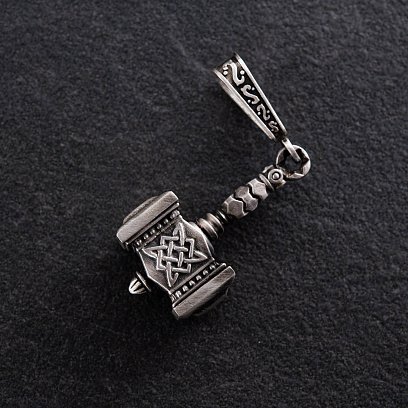 Серебряный кулон "Молот Сварога" 218 №19