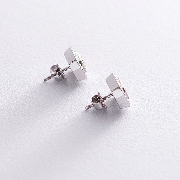 Золоті сережки з діамантами с537 від ювелірного магазину Онікс - 2