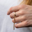 Кольцо с цепочками (желтое золото) к07475 от ювелирного магазина Оникс - 3