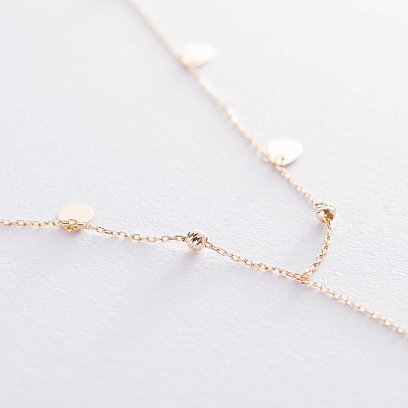 Колье "Капельки" в желтом золоте кол01630 №7