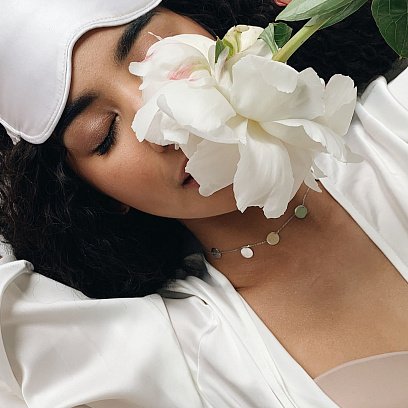 Колье "Монетки" в белом золоте (5 шт) кол01440 №2