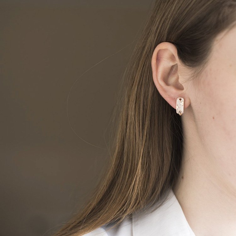 Золотое кольцо с клевером (фианит) к06253 от ювелирного магазина Оникс - 4