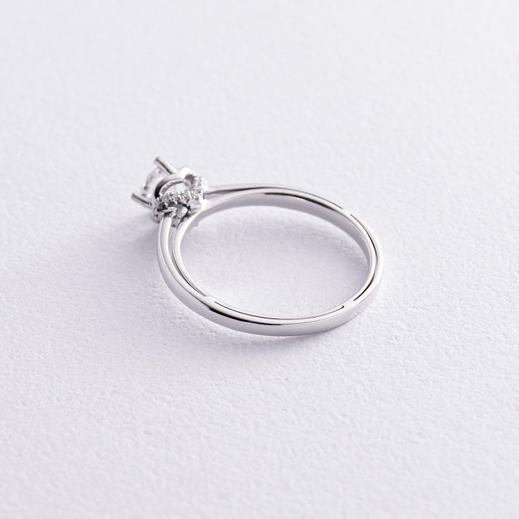 Заручальна золота каблучка з діамантами кб0312lg від ювелірного магазину Онікс - 4