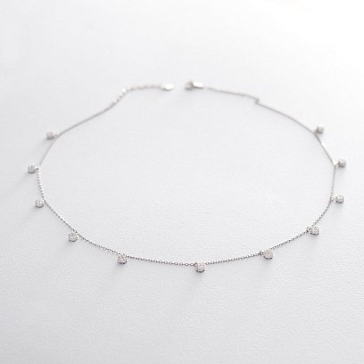 Золоте кольє з фіанітами кол01397