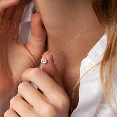 Камінчик на лісці (фіаніт) 18523 №6