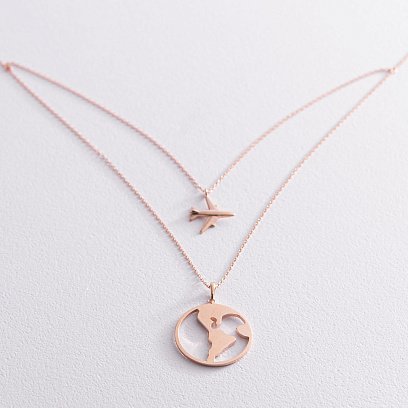 Кольє в червоному золоті "Навколосвітня подорож" кол01687 №2